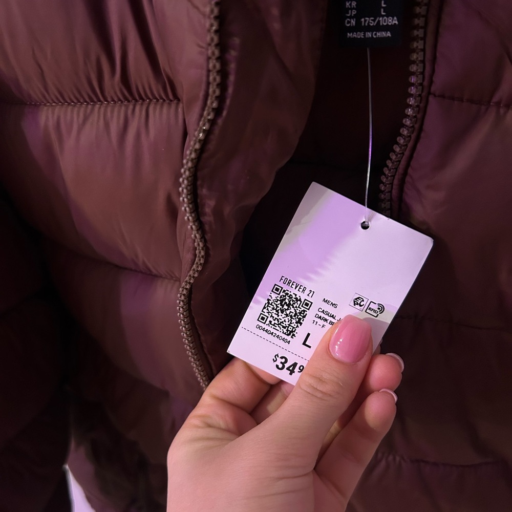 Brown Puffer Jacket! Never Worn! - image 3